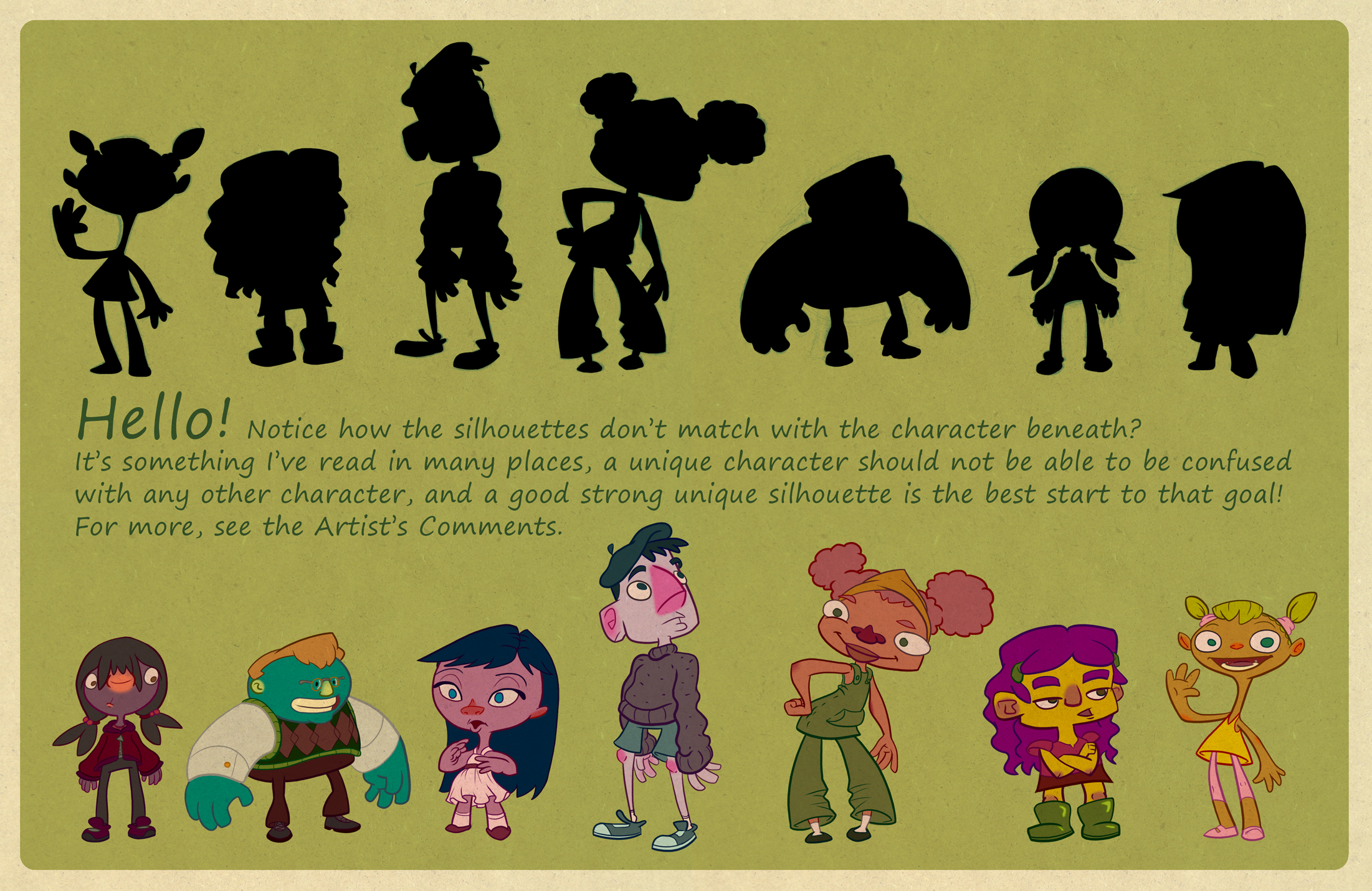 Silhouettes Character Design