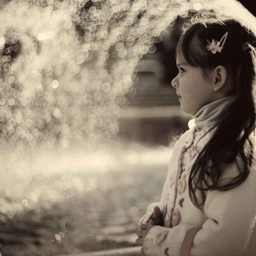 Fountain splashes