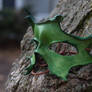 Green Oak Leaf Leather Mask