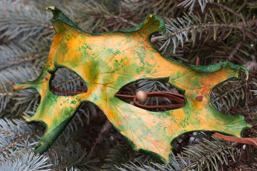 Oak Leaf Leather Mask