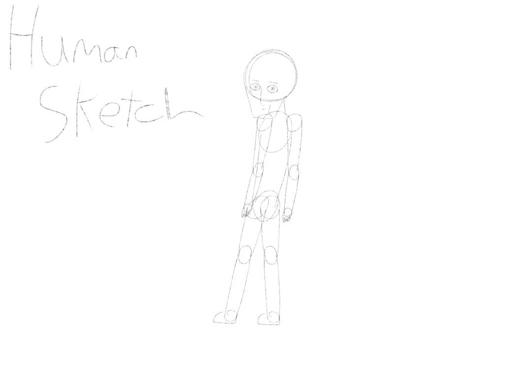 Human sketch drawing by Playsgamesall on DeviantArt