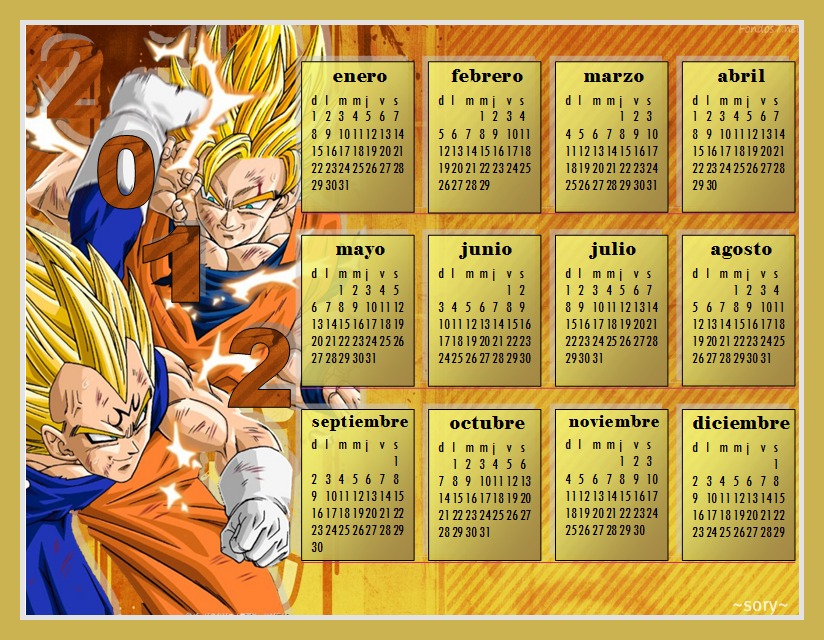 Dragon Ball Z Calendar 12 By Sorykuchiki On Deviantart Dragon Ball Z Calendar 12 By Sorykuchiki On Deviantart