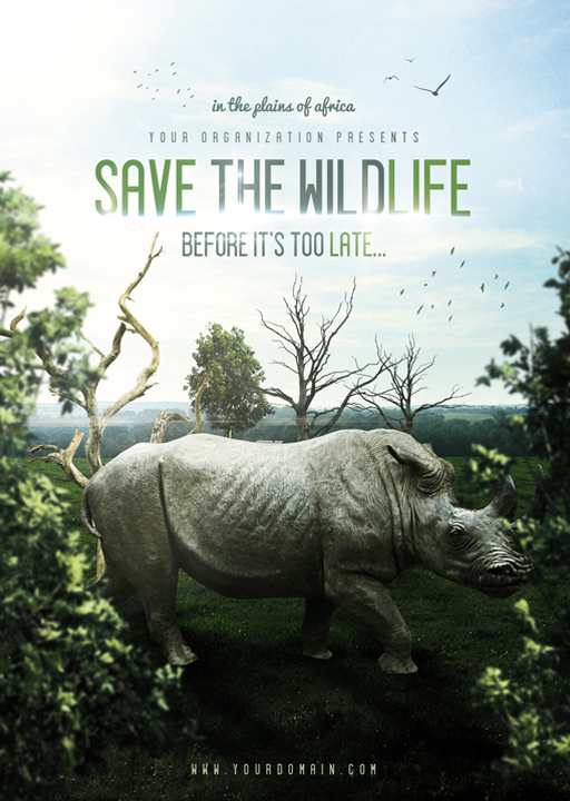 Save The Wildlife - Flyer