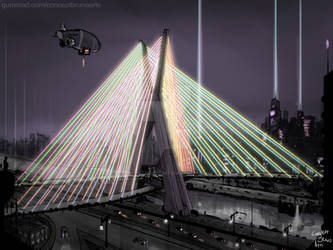 cyberpunk Estaiada Bridge