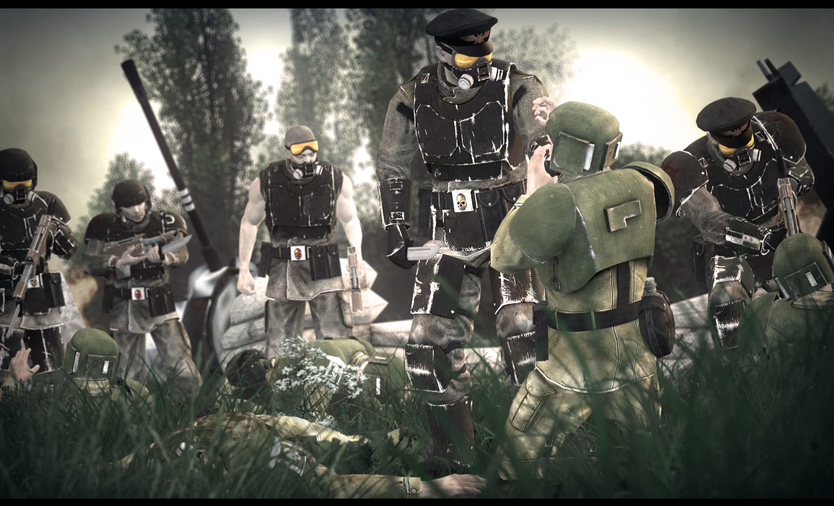 Some Heretics finish off some 8th Cadian Grunts by SlimCharles on