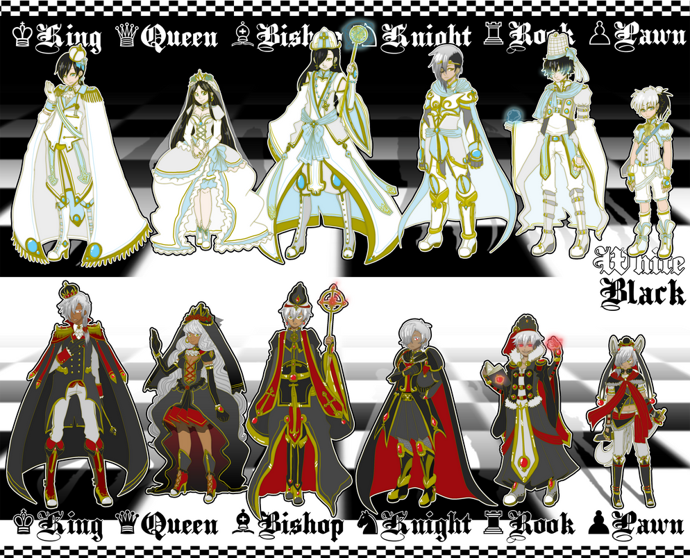 Chess Piece Gijinkas from FPS Chess (White Piece Version) : r