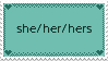 She/hers pronoun stamp