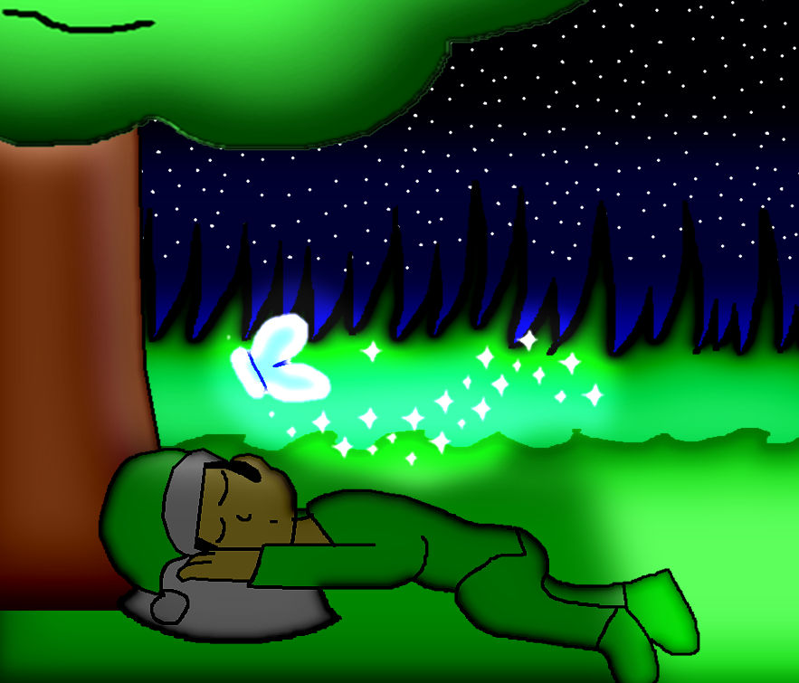 Drawing-Napping under the Tree by TheNightcapKing on DeviantArt