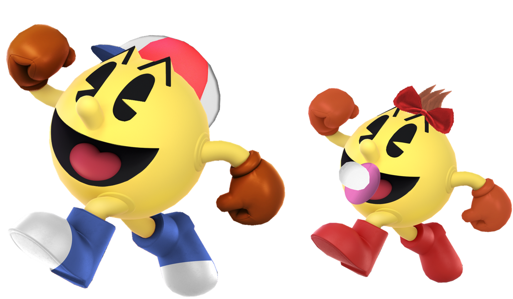 Jr Pac Man Render-Jr Pac-Man and Baby Pac-Man by TheNightcapKing on DeviantArt