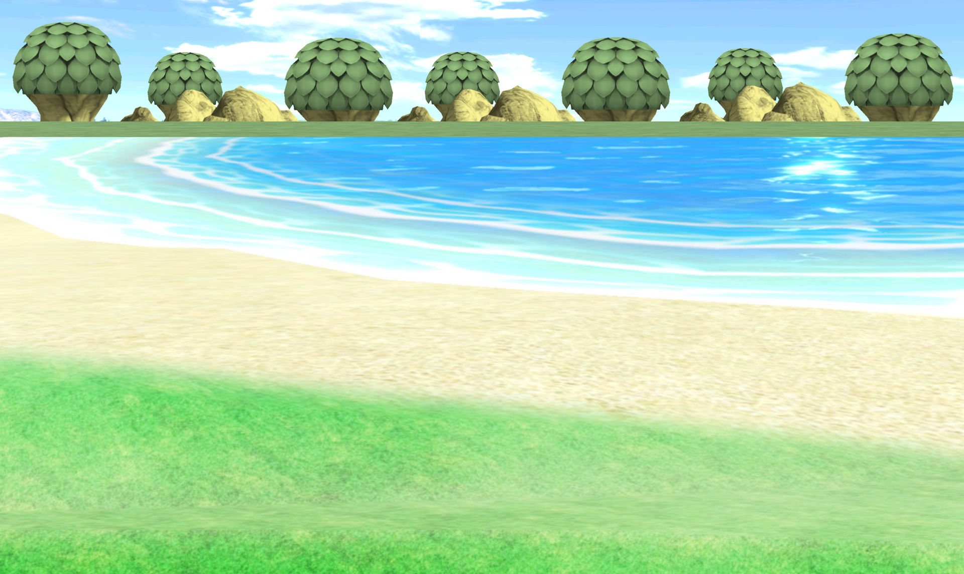 Mario Ocean Pattern Mario Background-Crescent Coast (Above Water) by TheNightcapKing on ...