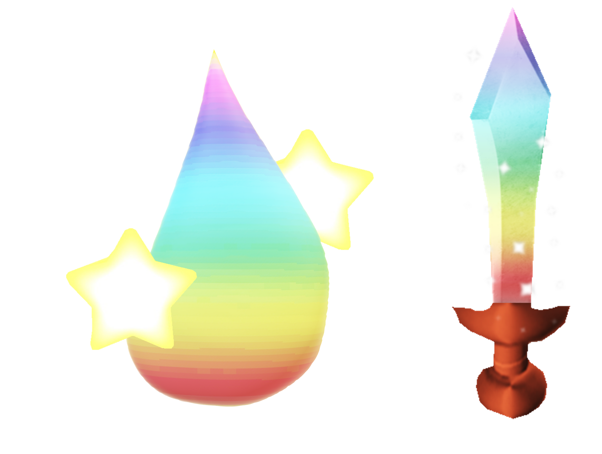Render-Rainbow Sword and Drop by TheNightcapKing on DeviantArt