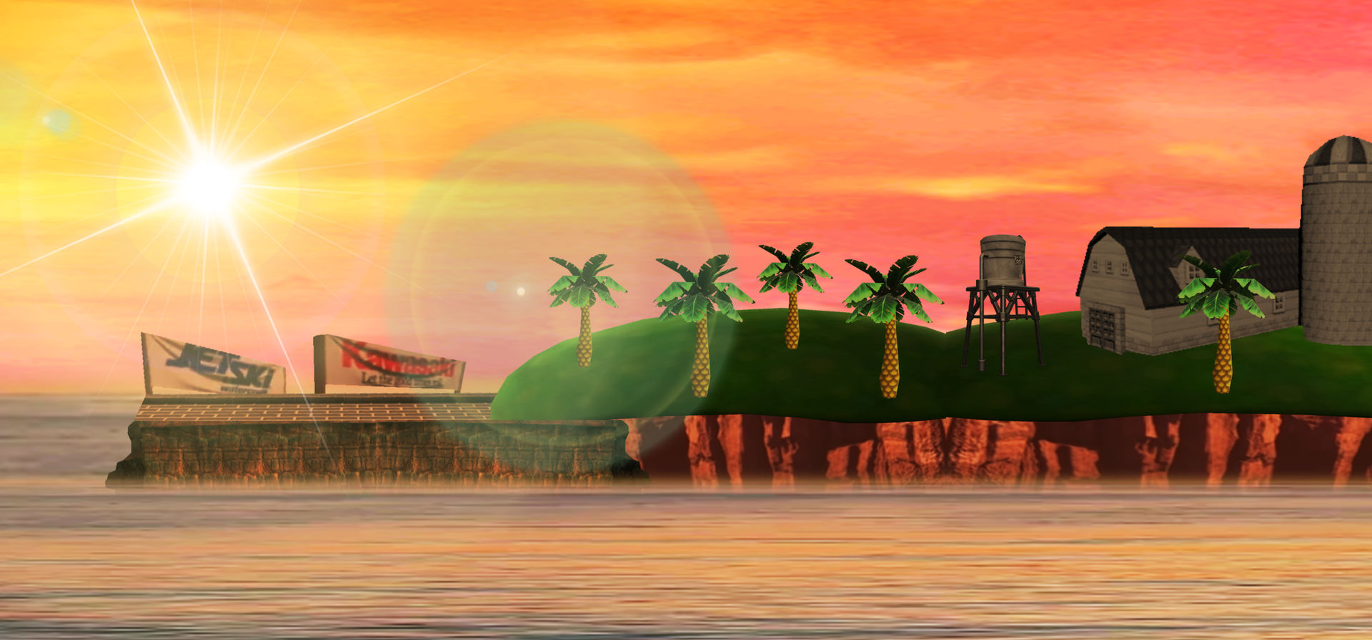 Wave Race Background-Sunset Bay by TheNightcapKing on DeviantArt