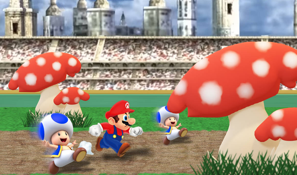 Mario Explores-Mushroom Fields by TheNightcapKing on DeviantArt