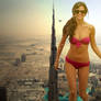 Giantess Selena Gomez in her big Debut