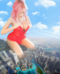 Giantess Boobie Trap