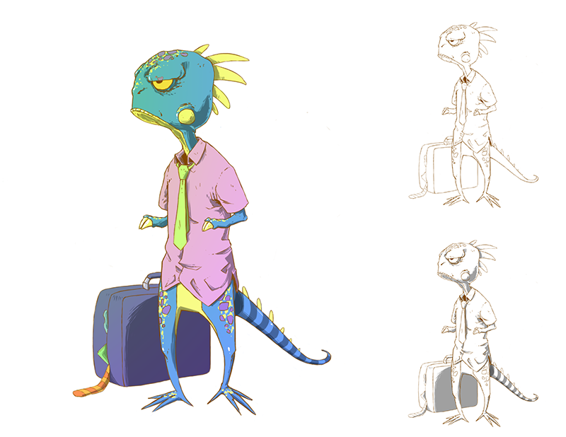 Lizard Worker - Week 02 by DenAssakawa on DeviantArt