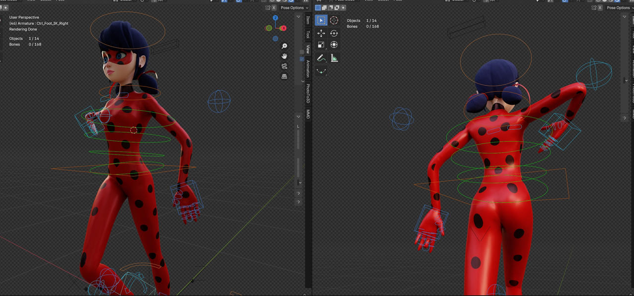 Ladybug Rig Ladybug Miraculous Rigged Game Ready Low-poly 3D by 3DMiracle on DeviantArt
