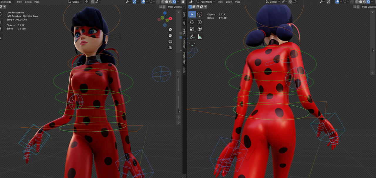 Ladybug Rig Ladybug Miraculous Rigged Game Ready Low-poly 3D by 3DMiracle on DeviantArt