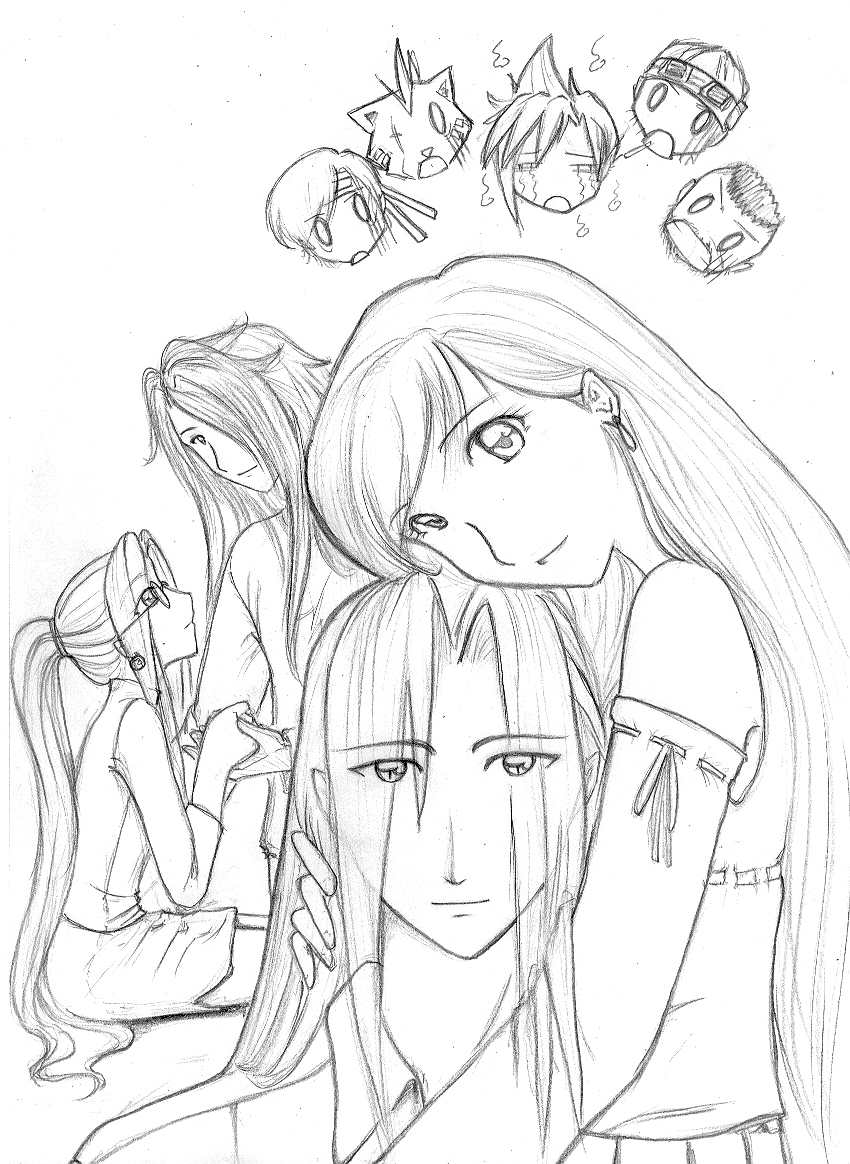 Sephiroth+Tifa