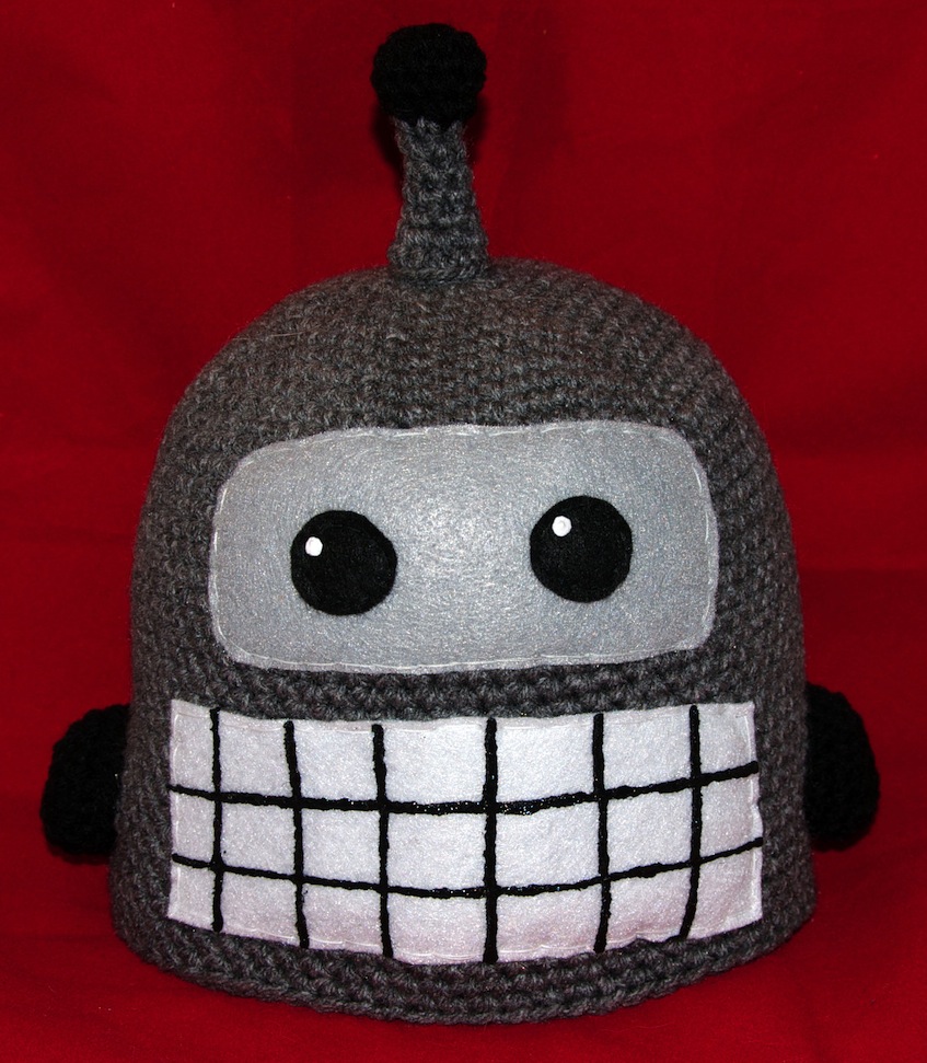 Black Robot Beanie