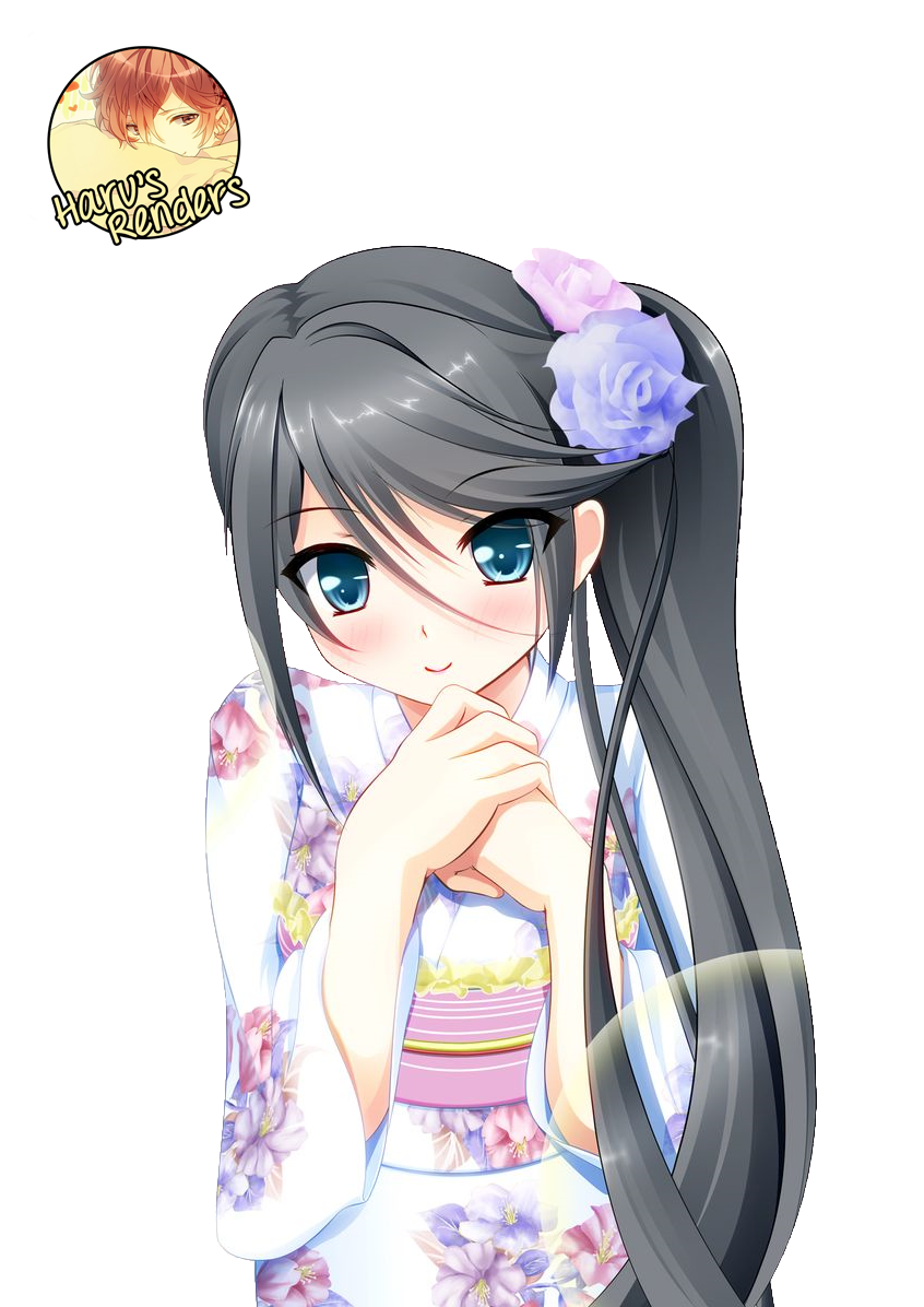 Anime Girl in Kimono Render by HaruRenders on DeviantArt