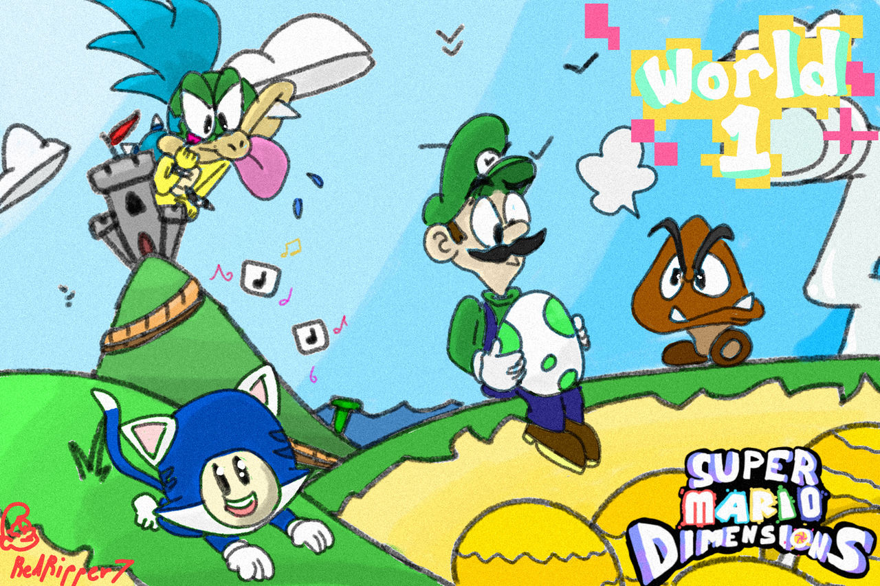 Mario Dimensions Super Mario Dimensions - World 1 Fanart by RedRipper7 on DeviantArt