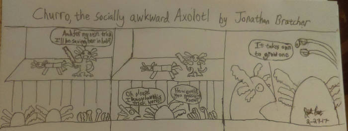 Churro, the socially awkward Axolotl #1