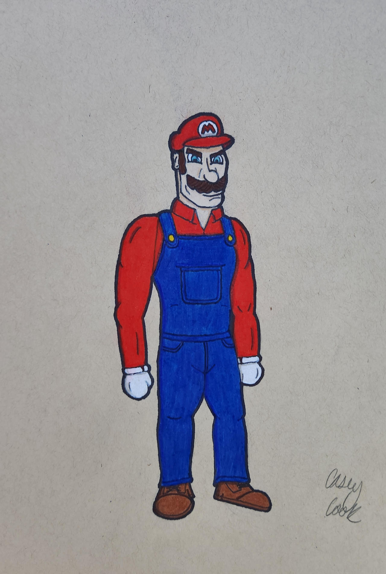 Mario Front Deviantart Mario by Theblackcrisisart on DeviantArt
