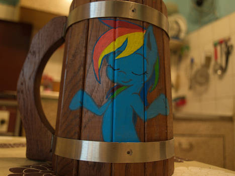 Wooden mug (Russian oak) Rainbow dash
