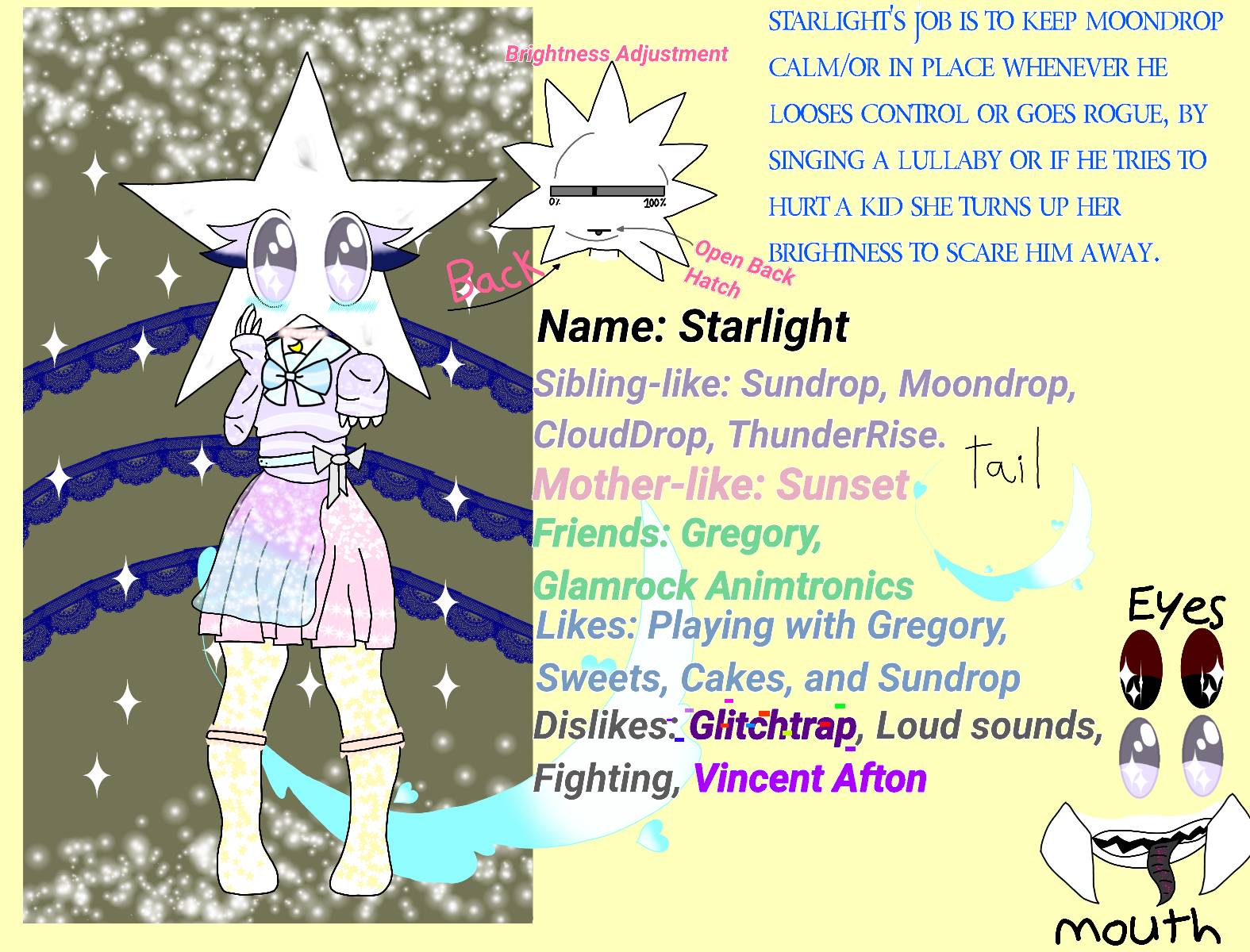 Starlight FNAF SB Oc Daycare Attendant By AlinaFazbear1293 On DeviantArt starlight-fnaf-sb-oc-daycare-attendant-by-alinafazbear1293-on-deviantart