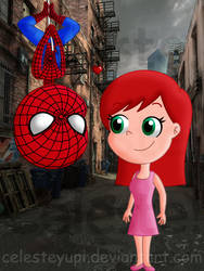 Spidey and M.J. Chibi by celesteyupi