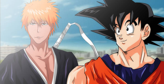 Bleach Ichigo Kurosaki DBZ Goku Crossover Request