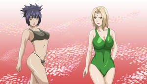 Naruto Anko Tsunade Swimsuit Reqested By segaman4