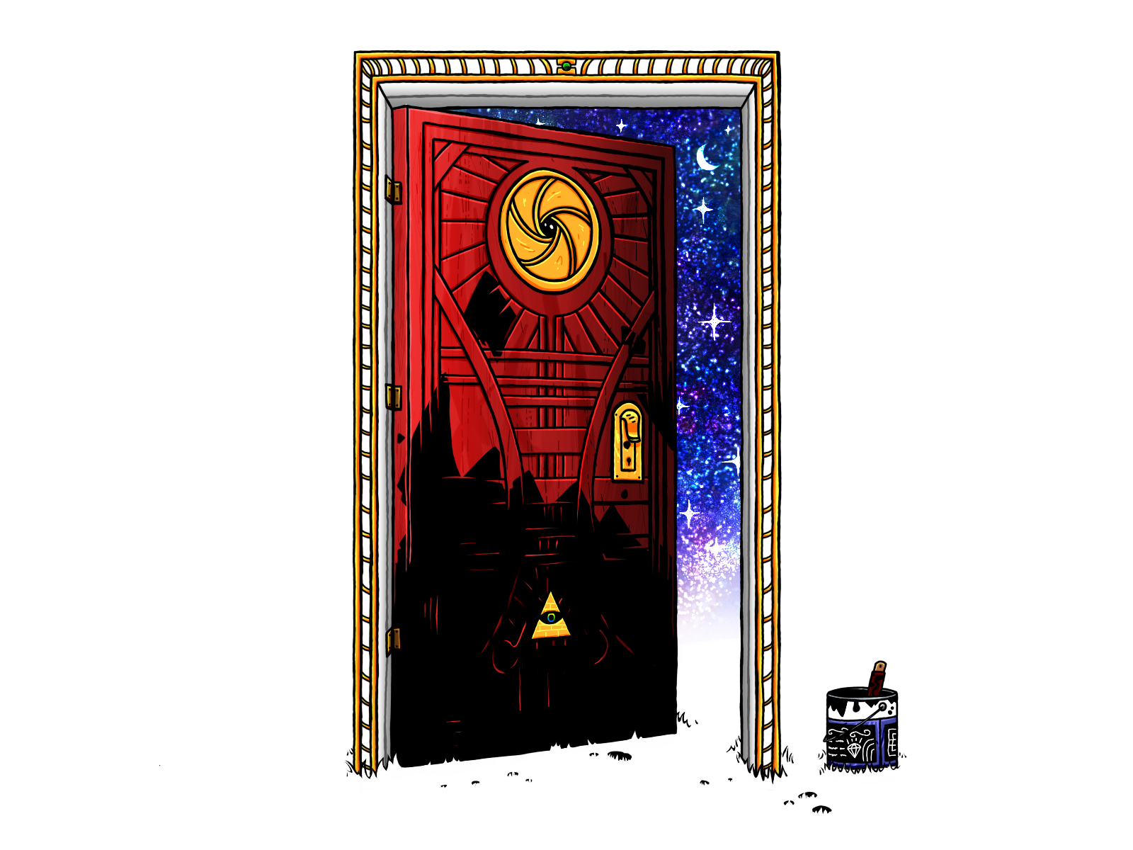 I Ve Seen Your Red Door I Want It Painted Black By Foxemurart On