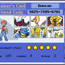 My brother's trainer card