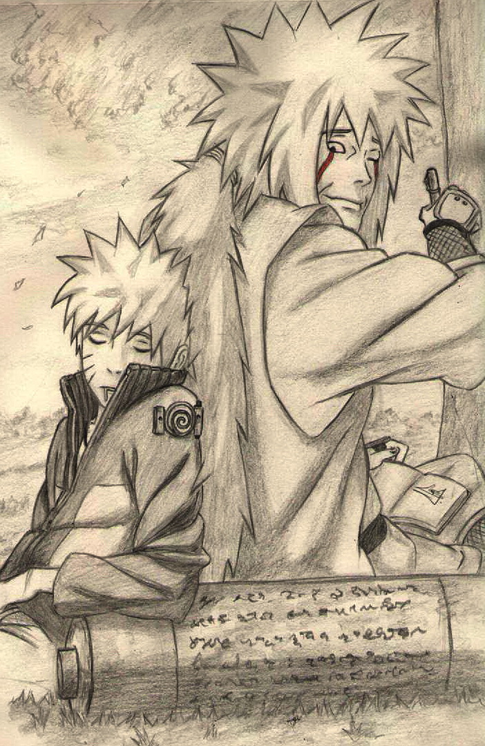 Jiraiya and Naruto