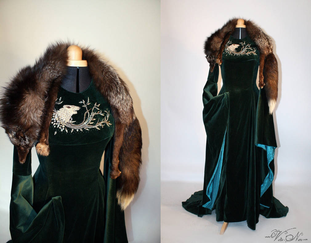 new Sansa Stark Season 6 Teal Direwolf Velvet Gown by Volto-Nero-Costumes on DeviantArt new Sansa Stark Season 6 Teal Direwolf Velvet Gown by Volto-Nero-Costumes on DeviantArt