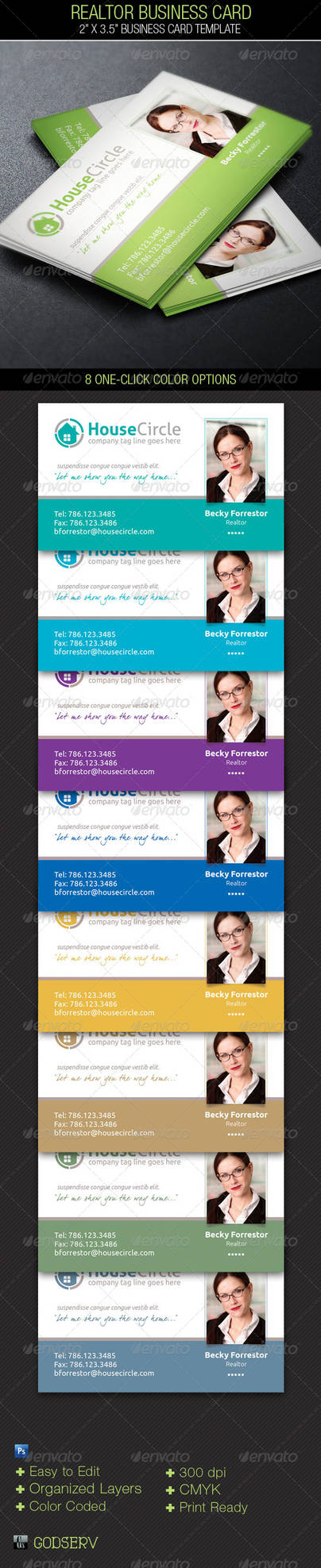 Realtor Business Card Template by Godserv