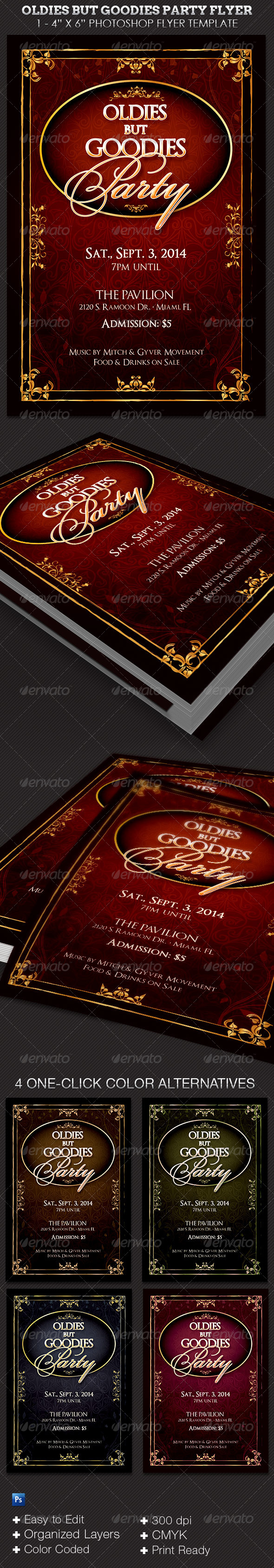 Oldies but Goodies Party Flyer Template