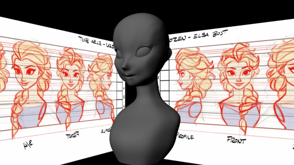 Elsa from Frozen 3D Model Process by michbn93 on DeviantArt