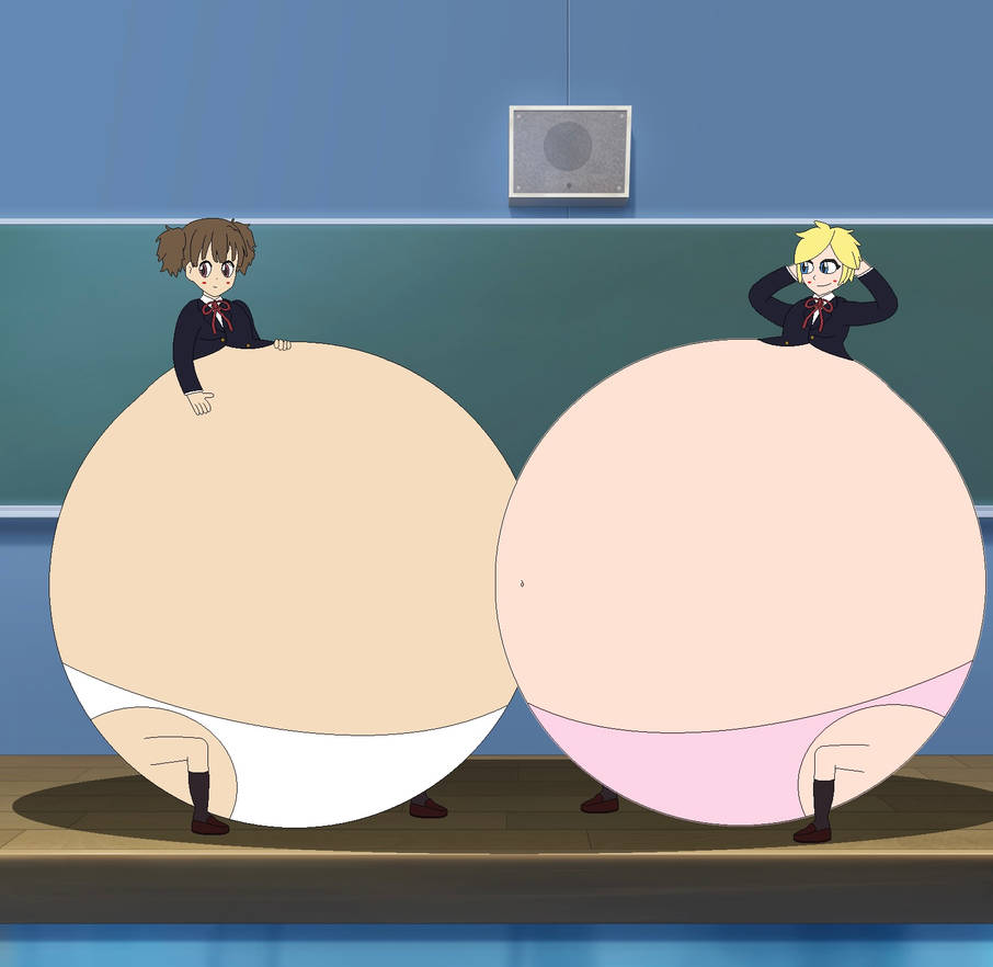 Musical Fat Inflation Inflated Music Gals by IronGutZ on DeviantArt