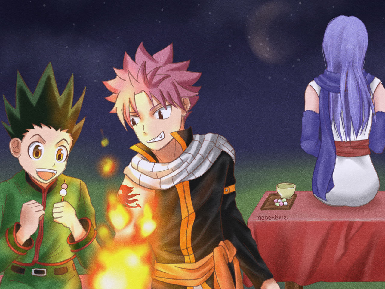 Sacchan Gon Natsu Sacchan by ngoenblue on DeviantArt