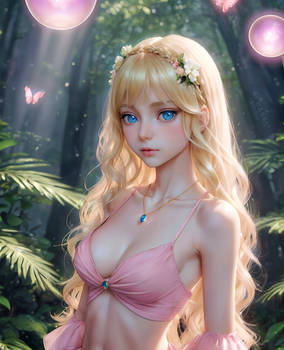 Naomi - Pink Top in Enchanted Forest