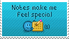 'Notes make me feel special' stamp