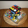 Rubik's cube cake