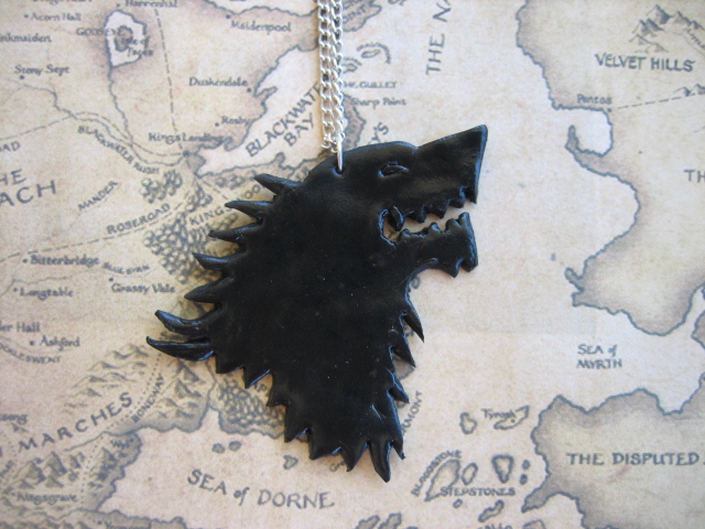 Game of Thrones House Stark Direwolf Necklace