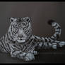 Black Paper Drawing: Tiger.