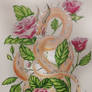 Rose Watercolor Dragon - Rose Garden