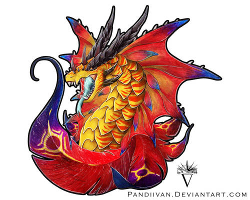 Venomous Sticker Art: Dragonhead Portrait
