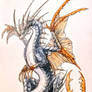 Watercolor Deepsea Dragons: Lobster Shark Dragon